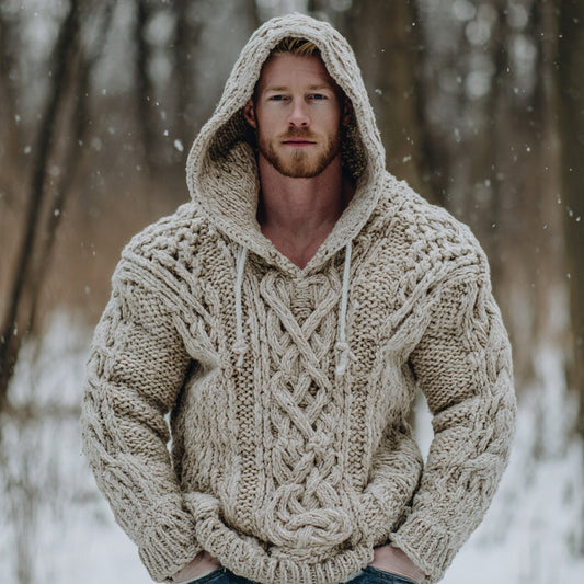Men’s Vintage Hoodie – Loose Fit Casual Pullover