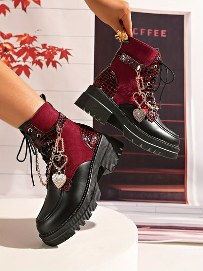 Bottes plateforme épaisses pour femmes – Bottines gothiques à talons hauts