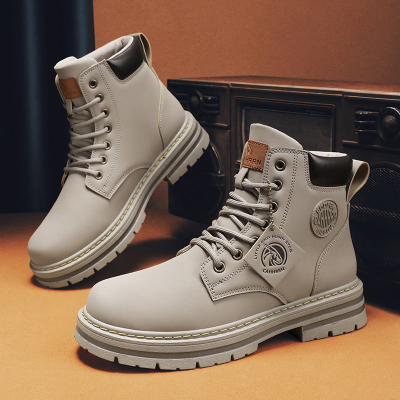 Men’s Casual Biker Boots – High Top Martin Work Boots by Loom & Soul