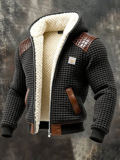 Veste à capuche unisexe doublée polaire – Impression numérique coupe ample