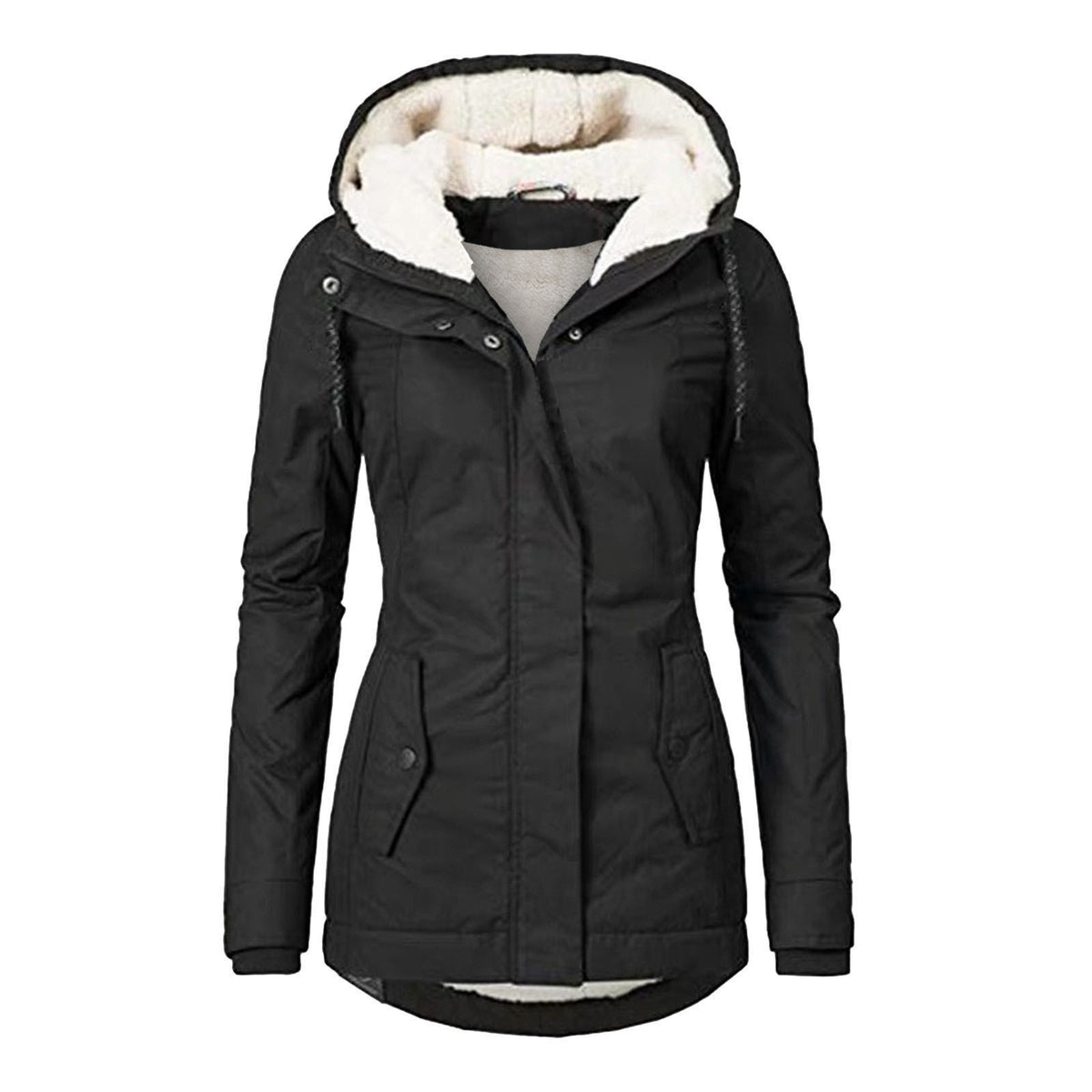 Loom & Soul™ Veste polaire à capuche confortable – Manteau d'hiver chaud zippé pour femme avec poches et doublure en fausse fourrure