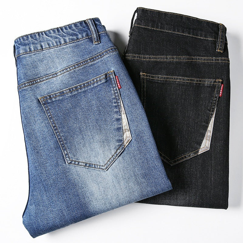 Loom & Soul™ Jean Harem Coupe Décontractée – Pantalon en Jean Extensible Grandes Tailles Homme