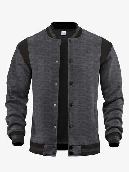 Cardigan Aviateur Doublé Polaire Homme – Col Montant Patchwork