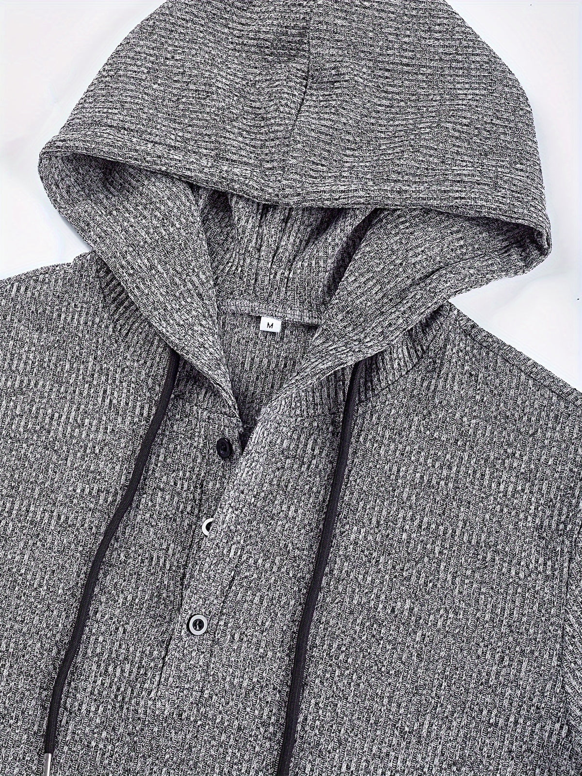Chemisier Henley côtelé pour homme – Haut tricoté doux à manches longues pour l'automne