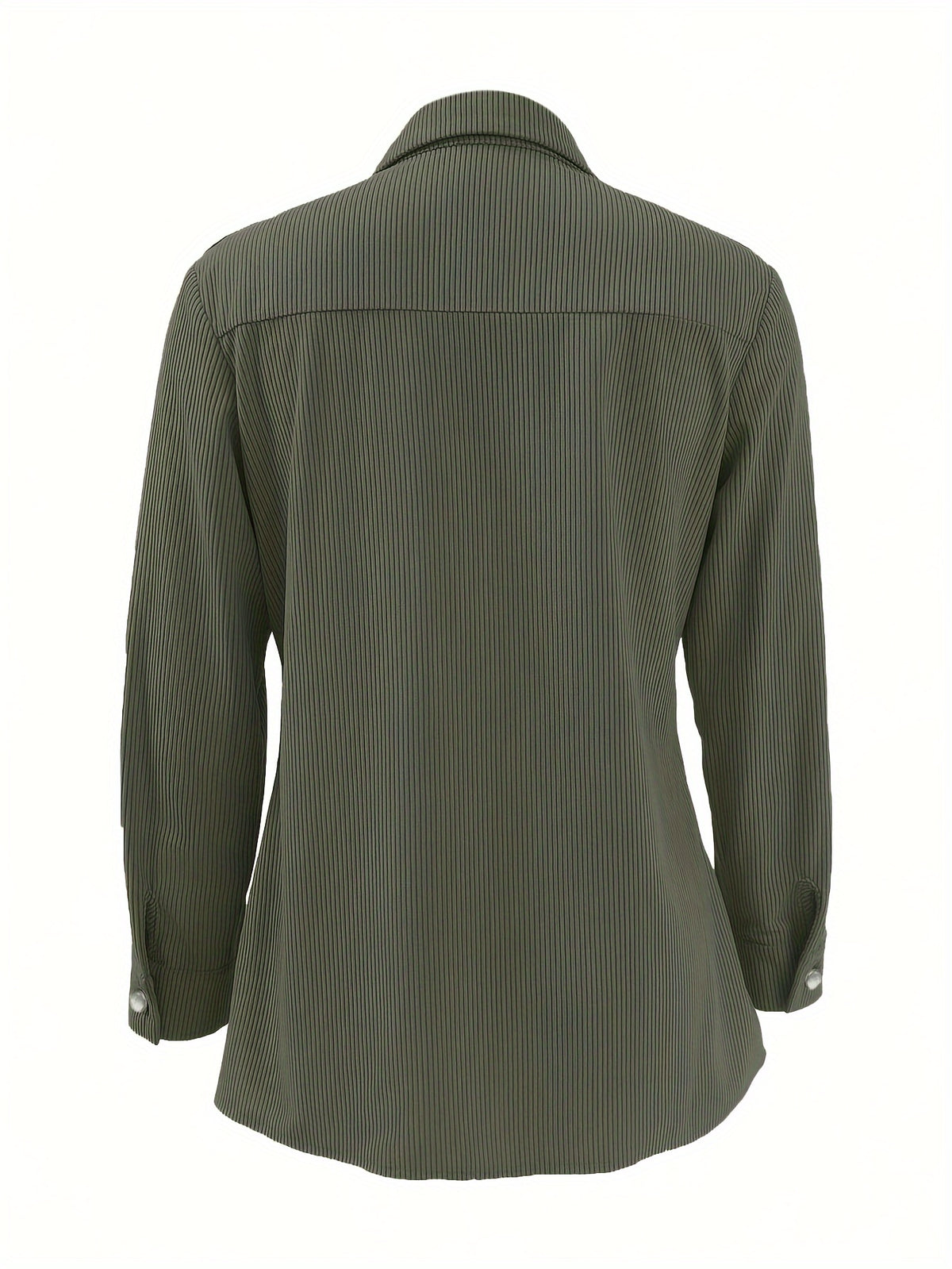 Veste en velours côtelé moutarde pour femme – Élégante, boutonnée, avec poches