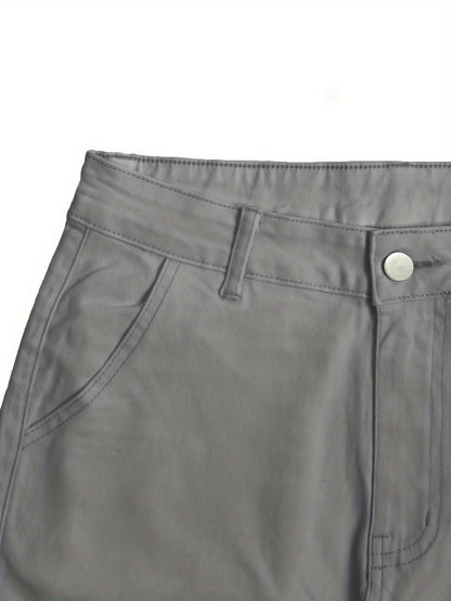 Pantalones cargo retro Y2K para mujer – Cintura alta, pierna ancha, estilo urbano