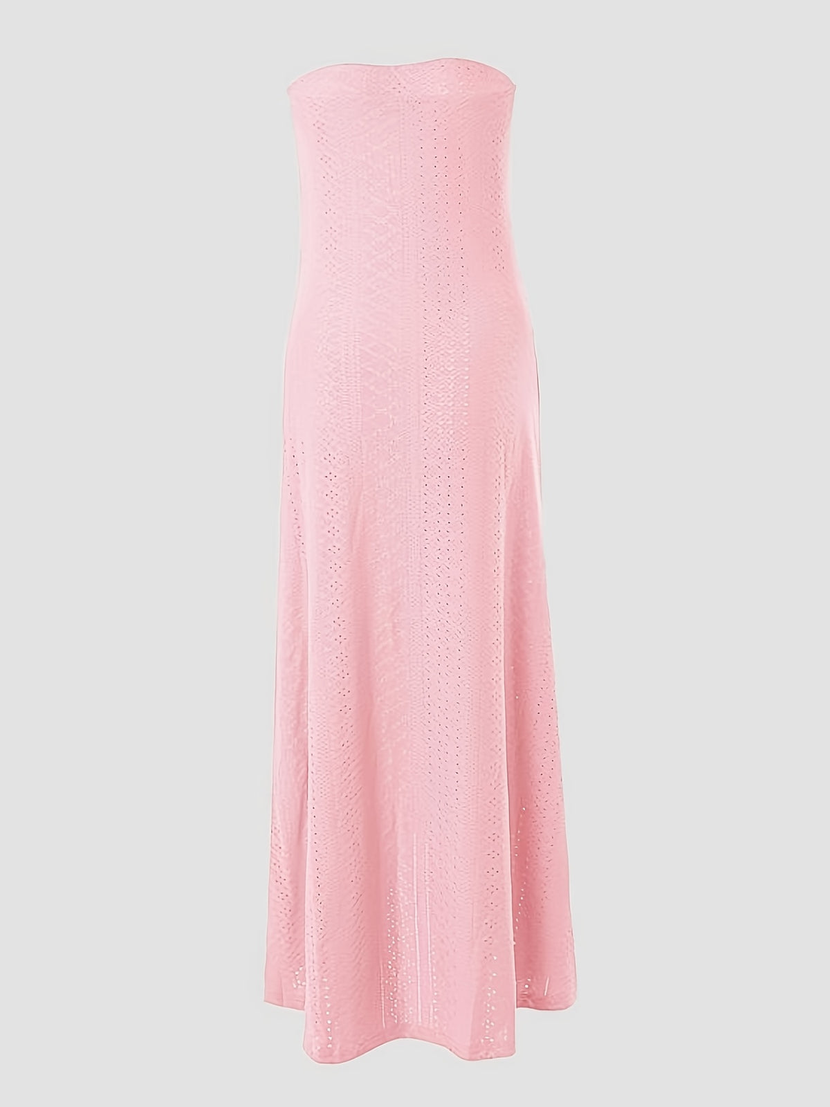 Robe Midi Brodé Épaules Dénudées – Robe Longue Élégante Fendue à Effet Cache-cœur
