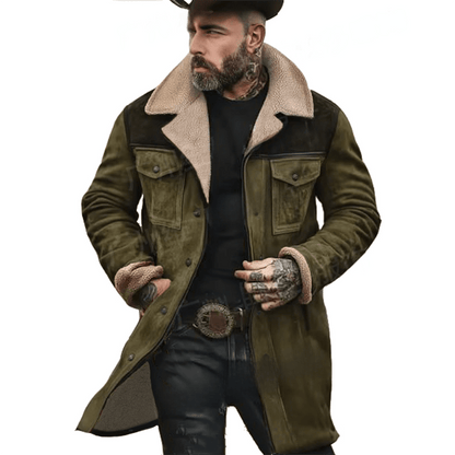 Blouson utilitaire color-block homme – Manteau en mélange de coton multi-poches