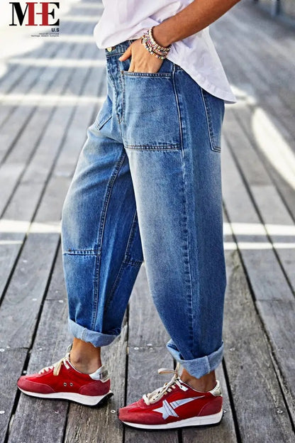 Women’s Classic Slim Fit Jeans – Everyday Casual Denim (T198)