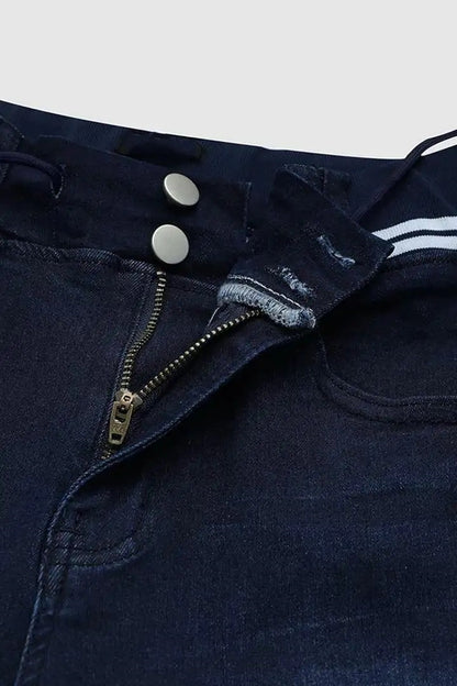 Women’s Athleisure Skinny Jeans – Drawstring Pull-On Butt-Lift Jeggings