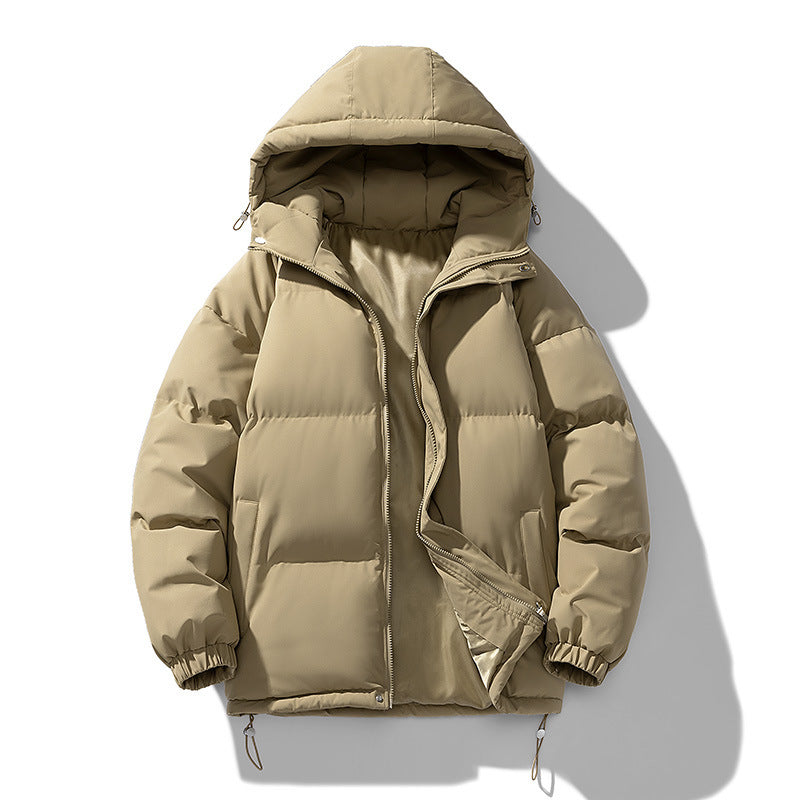 Loom & Soul™ Manteau à capuche d'hiver pour homme – Veste zippée rembourrée en coton épais pour la chaleur et le style au quotidien