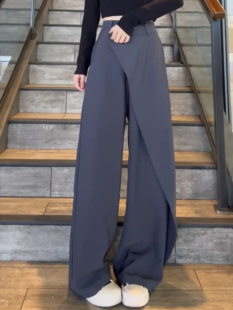 Loom & Soul™ Irregular Wide-Leg Pants – Women’s High-Waist Loose Trousers