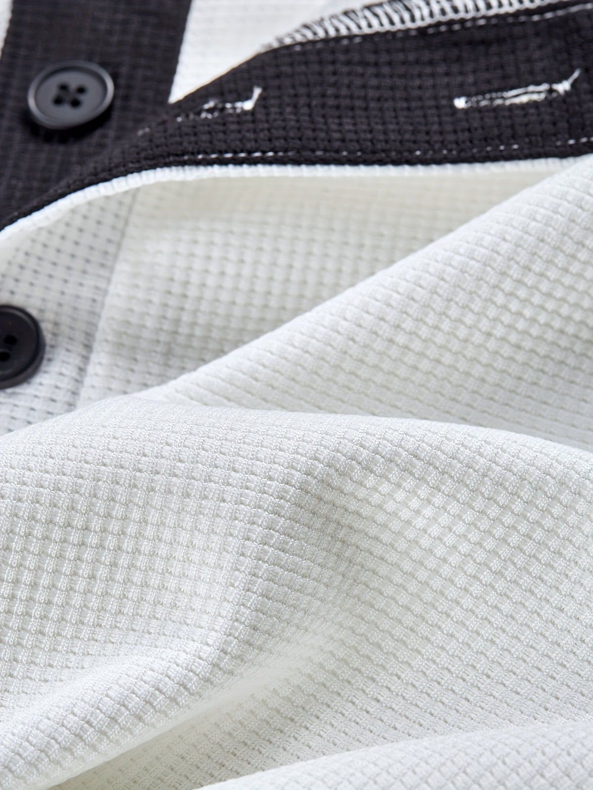 Haut Henley gaufré pour homme – Haut décontracté à manches longues et détails contrastants