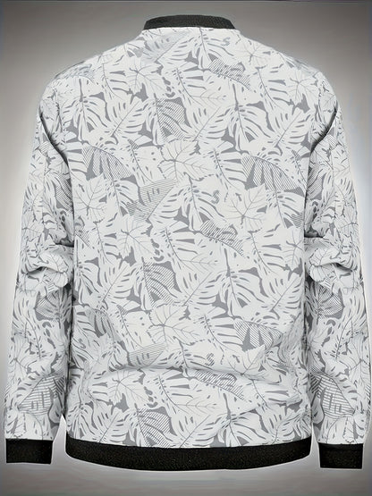 Veste de baseball imprimée pour homme – Manteau léger et décontracté à fermeture éclair style urbain