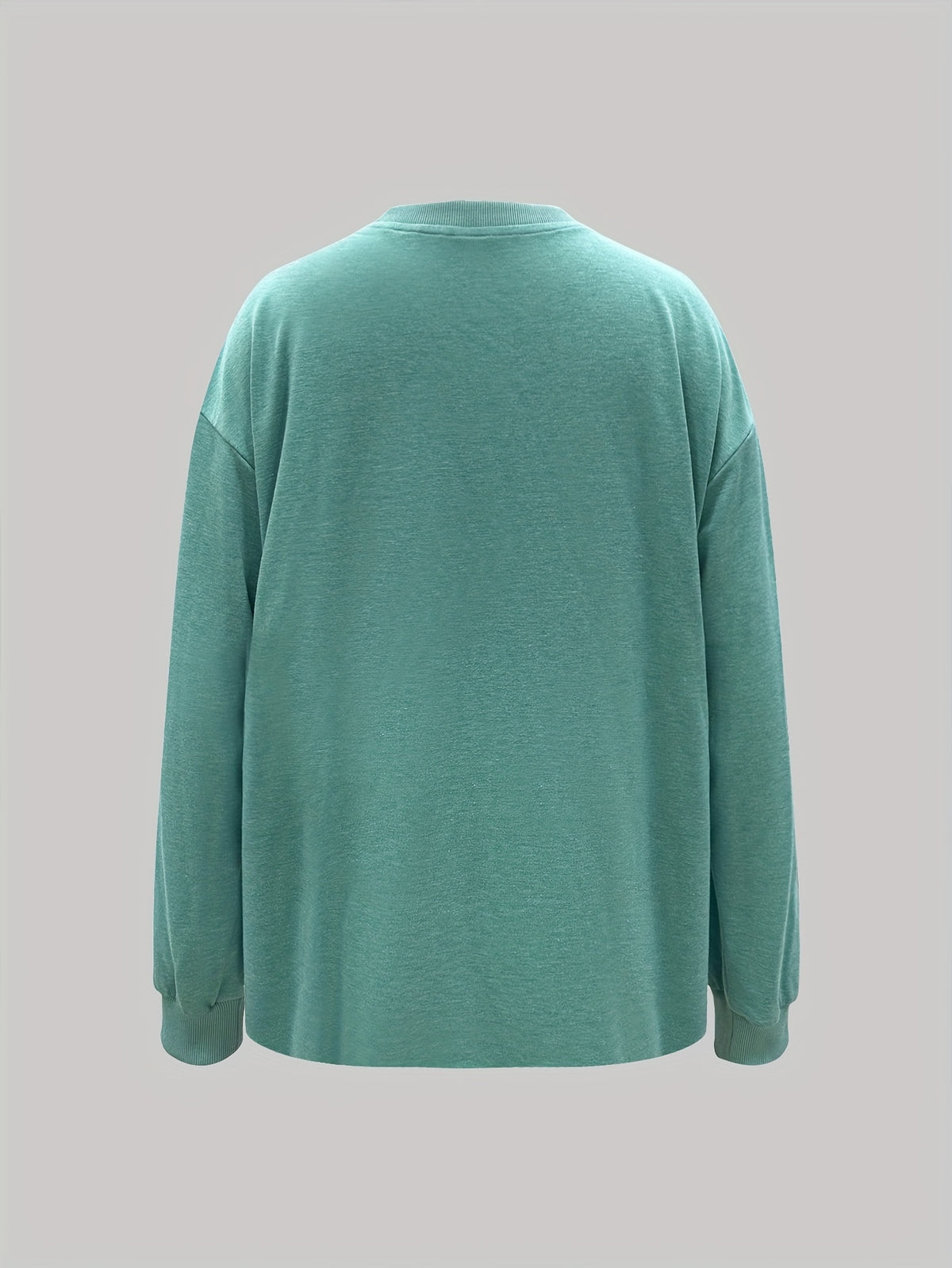 Sweat-shirt Femme Décontracté Col Rond Teal Motif Soleil Graphique