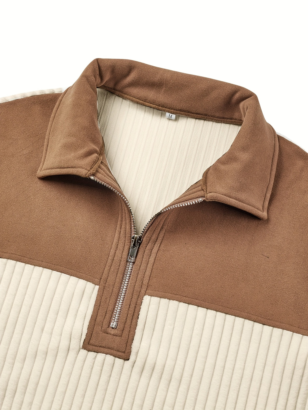 Men’s Full-Zip Winter Sweater – Thick Knit Stand Collar Pullover