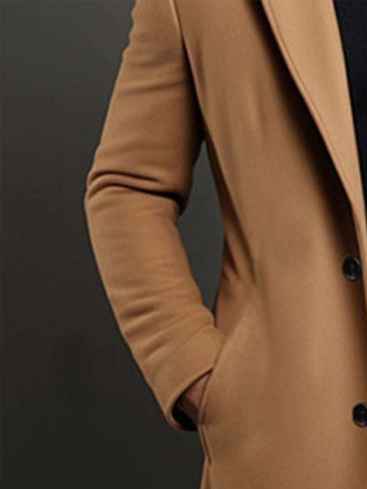 Men’s Classic Lapel Coat – Single Breasted Winter Jacket