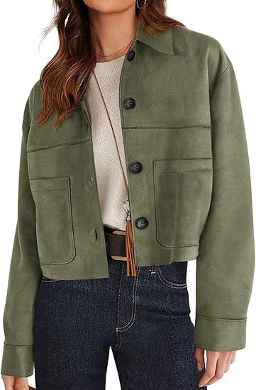 Blouson court femme en simili-daim – Style léger pour les trajets quotidiens