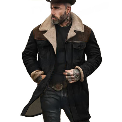 Blouson utilitaire color-block homme – Manteau en mélange de coton multi-poches