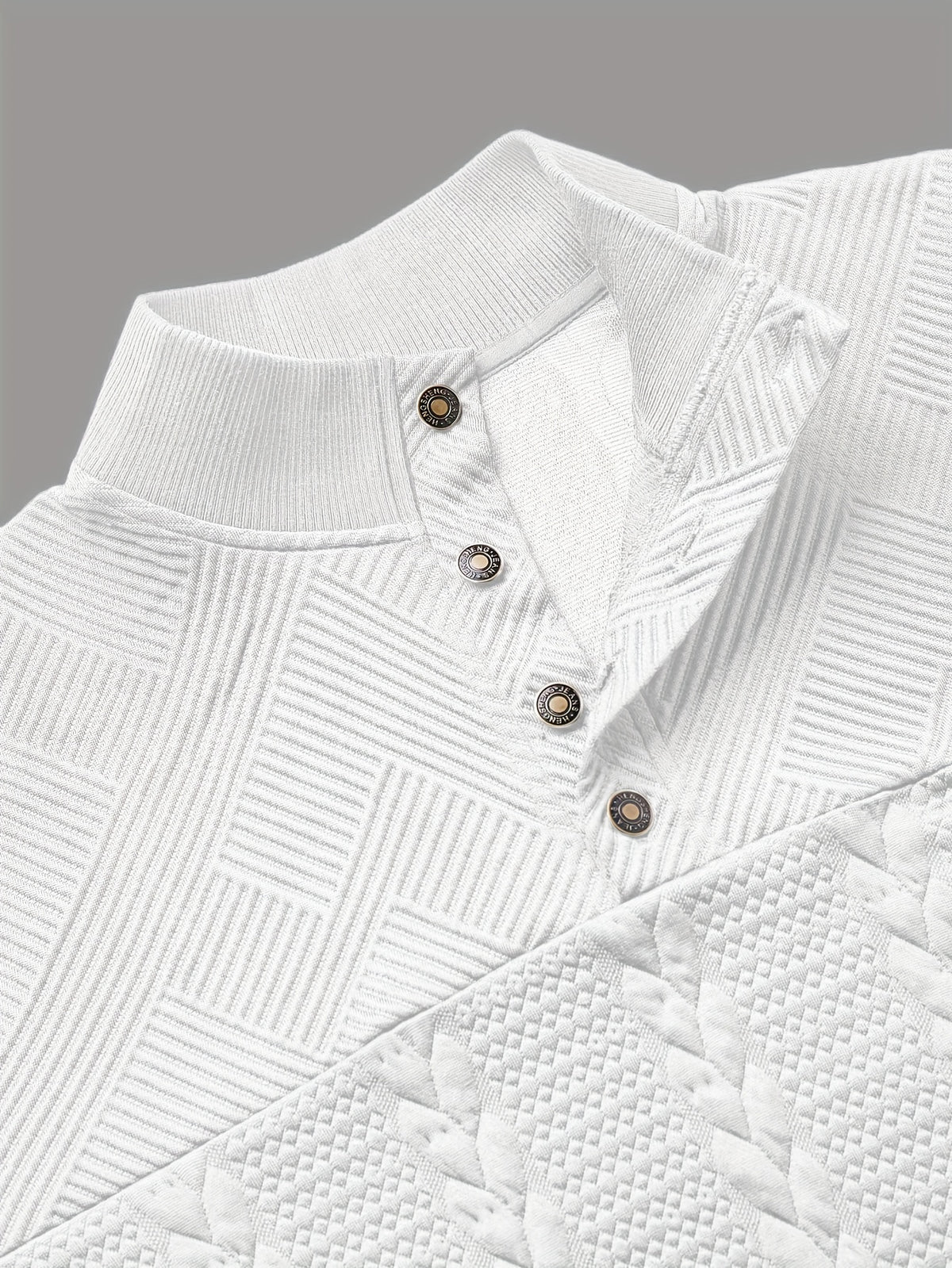 Chemise Henley décontractée pour homme – Haut boutonné à manches longues en tissu extensible doux