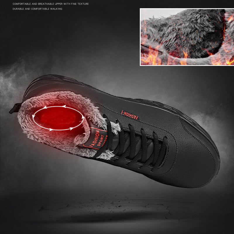Loom & Soul™ Baskets d'hiver chaudes pour hommes – Imperméables, antidérapantes, doublure en peluche confortable