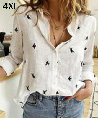 Chemise à revers et manches longues Loom & Soul™ pour femme – Haut boutonnée en coton et lin de couleur unie