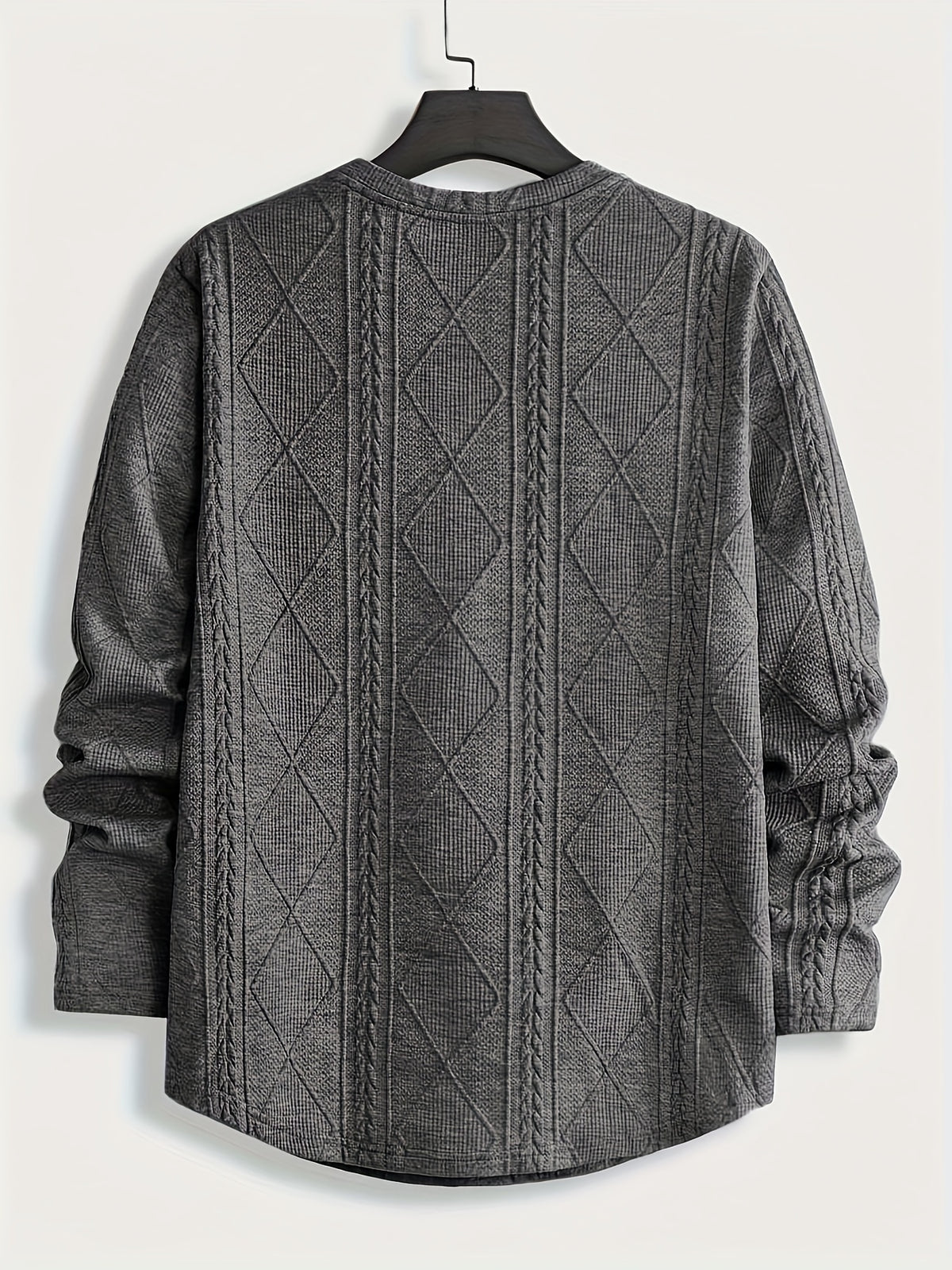 Sweat-shirt ras du cou géométrique pour homme – Pull décontracté à manches longues