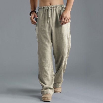 Men’s Breathable Linen Pants – Loose Fit Casual Sports Trousers
