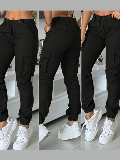 Pantalon Cargo Taille Haute Femme – Pantalon de Travail Élégant Toutes Saisons