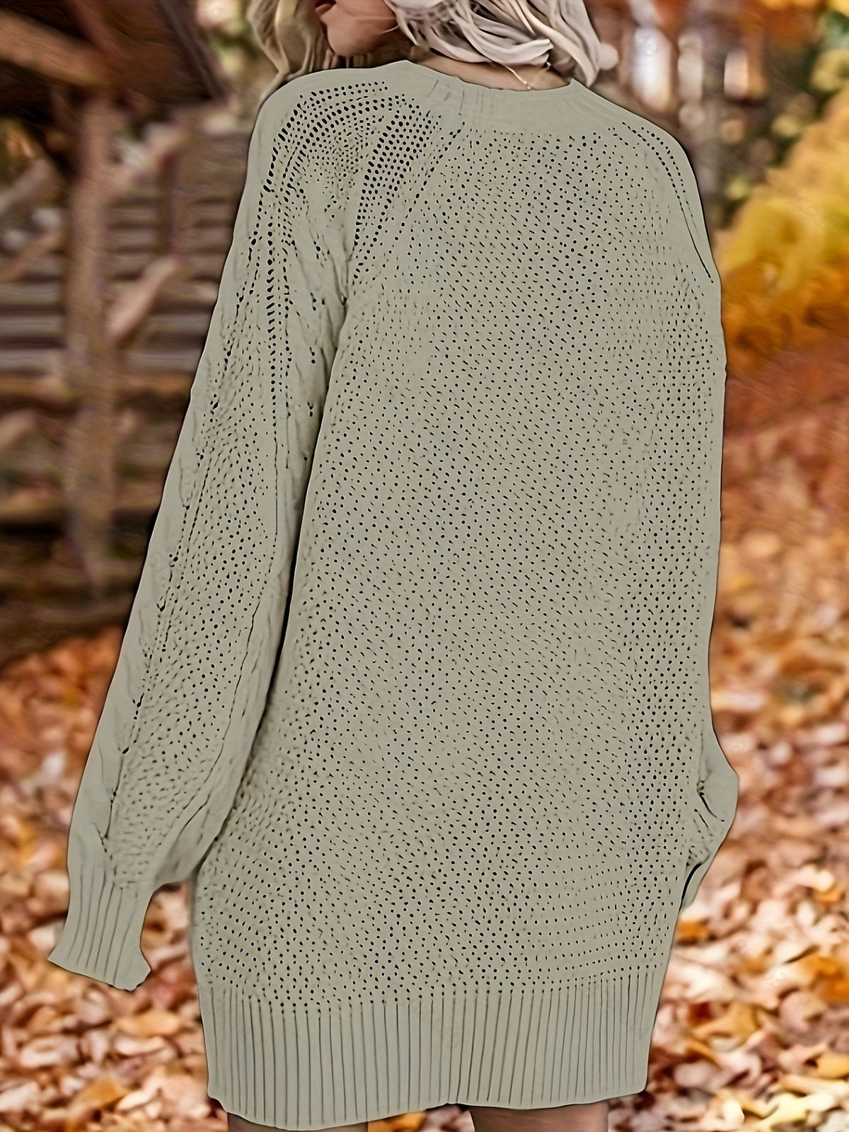 Pull Vika femme – Col rond ample en maille mi-longue
