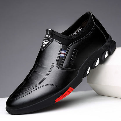 Chaussures de ville classiques plates en cuir PU pour hommes Loom & Soul™ – pour le travail et les occasions formelles