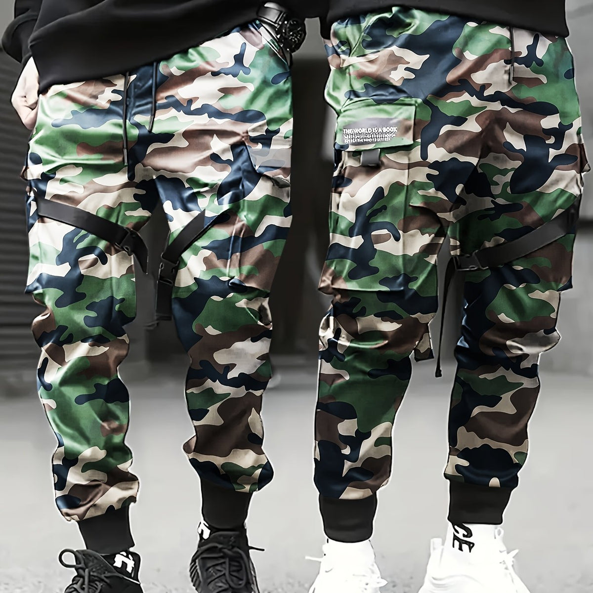 Pantalon Cargo Camouflage Homme – Pantalon de Rue Ample Multi-Poches