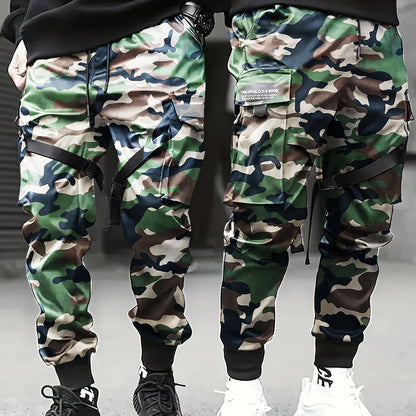 Pantalon Cargo Camouflage Homme – Pantalon de Rue Ample Multi-Poches