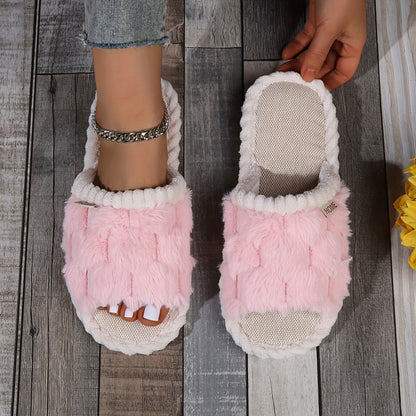 Pantoufles doublées de luxe pour femme – Confort intérieur et extérieur facile à enfiler
