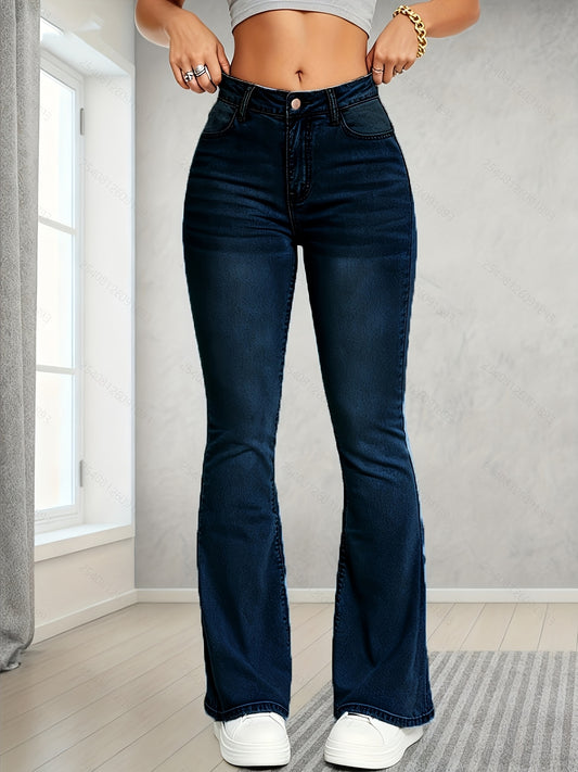 Elegant Sculpt Flare Jeans – High Waist Slim Fit Denim