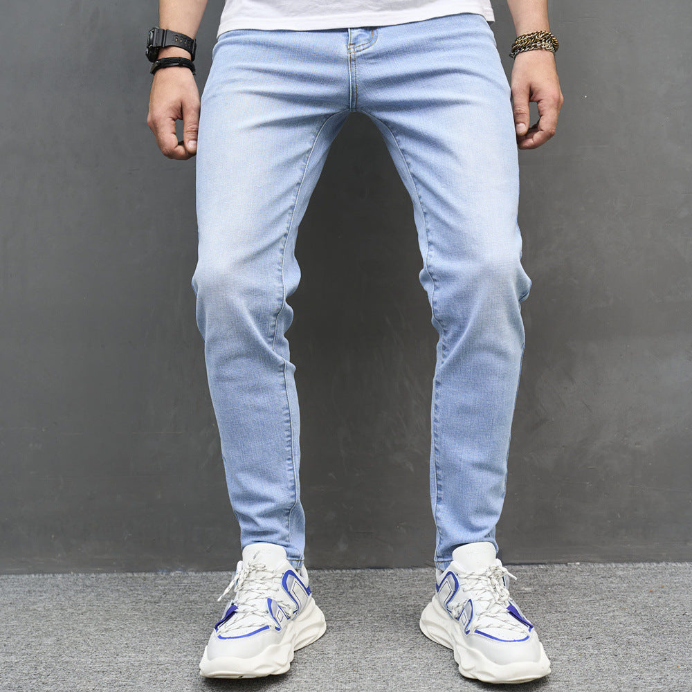 Loom & Soul™ Skinny Stretch Jeans – Men’s Mid-Waist Slim Tapered Denim Pants