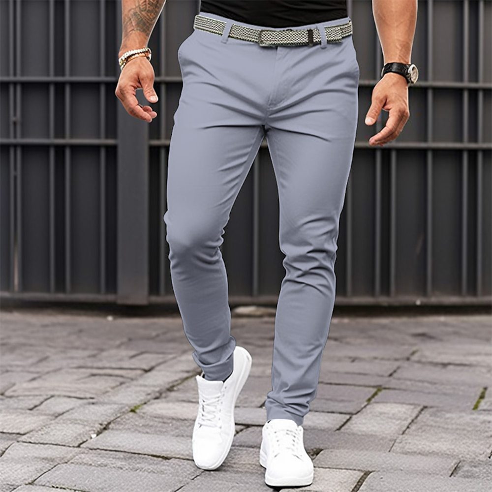 Men’s Slim Fit Casual Trousers – Stretch Business Pants