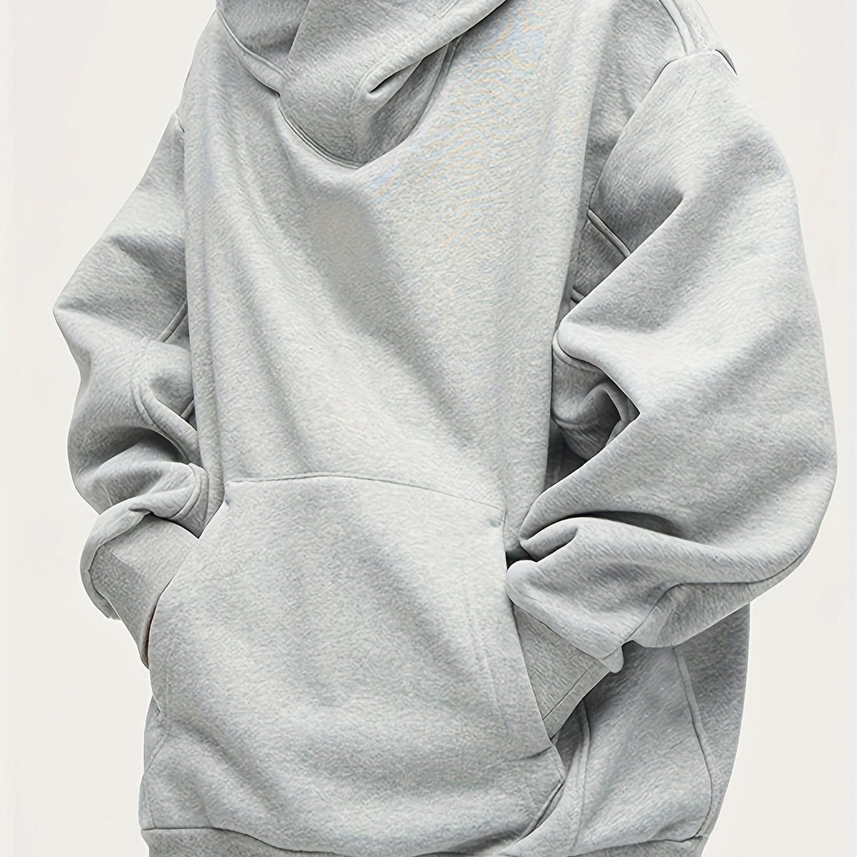Men’s Oversized Plush Hoodie – High Street Ninja Style Pullover