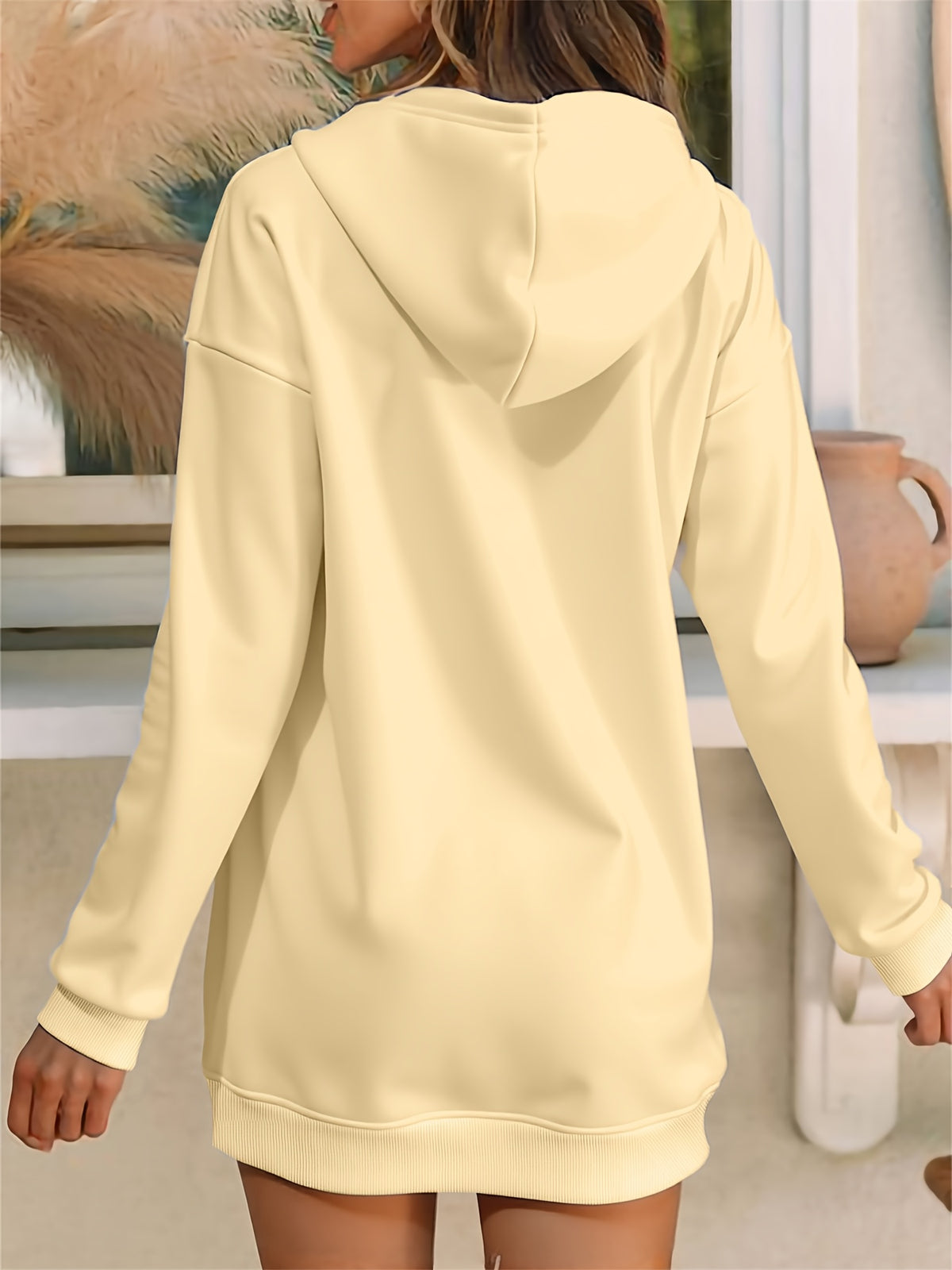 Women’s “MILANO” Oversized Hoodie Dress – Warm Long Pullover