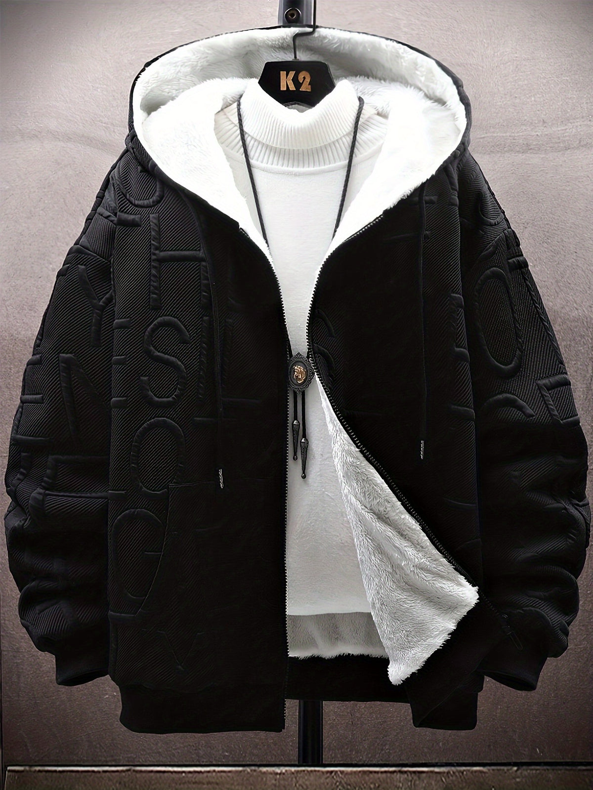 Sweat à capuche zippé en molleton Loom & Soul pour homme – Édition fêtes de fin d’année