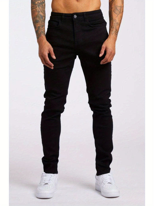 Jean gris slim en denim stretch pour homme – Respirant, moderne, toutes saisons