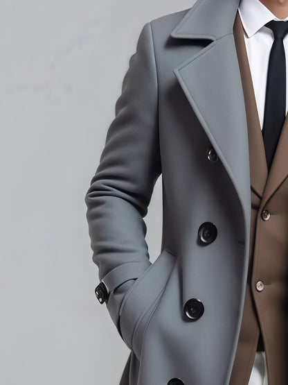 Men’s 3-in-1 Mid-Length Jacket – Double Breasted Coat