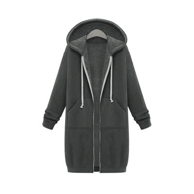 Loom & Soul Women’s Hooded Fleece Jacket – Long Zipper Coat with Soft Lining, Casual Warm Outerwear
