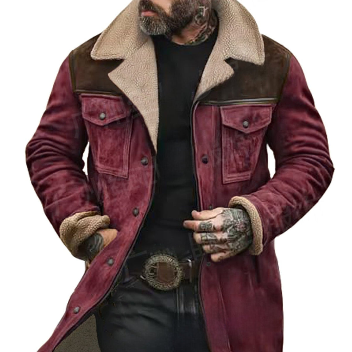 Blouson utilitaire color-block homme – Manteau en mélange de coton multi-poches
