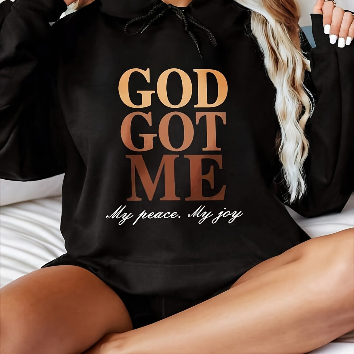 God Got Me Hoodie – Oversized Graphic Pullover