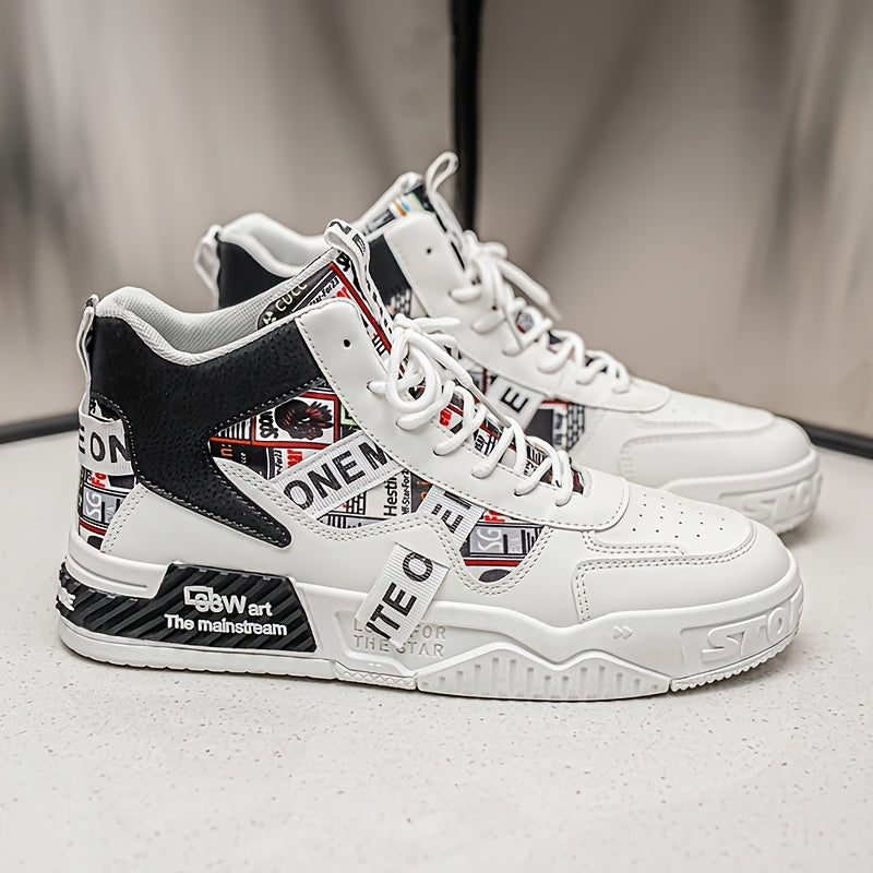 Baskets montantes de skateboard pour homme – Sneakers de ville tendance et décontractées