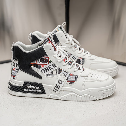 Baskets montantes de skateboard pour homme – Sneakers de ville tendance et décontractées