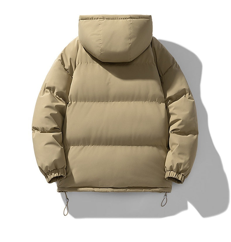 Loom & Soul™ Manteau à capuche d'hiver pour homme – Veste zippée rembourrée en coton épais pour la chaleur et le style au quotidien