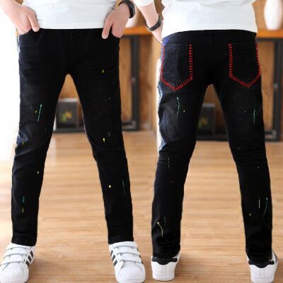 Loom & Soul Boys’ Denim Trousers – Letter Print Kids’ Jeans with Comfortable Fit and Durable FabricLoom & Soul Boys’ Denim Trousers – Letter Print Kids’ Jeans with Comfortable Fit and Durable Fabric