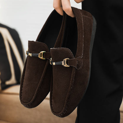 Chaussures en toile coréennes Loom & Soul™ pour hommes – Mocassins décontractés légers et respirants à enfiler avec motif rayé